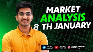 Market Analysis for 8th January  By Ayush Thakur [upl. by Pontus852]