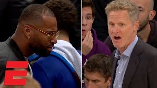 DeMarcus ‘Boogie’ Cousins ejected from bench after arguing with referee  NBA Highlights [upl. by Apple]