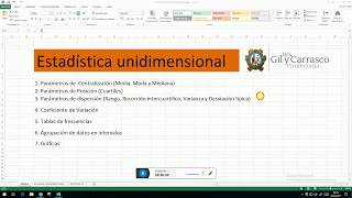 Estadística Unidimensional I [upl. by Dnalwor]