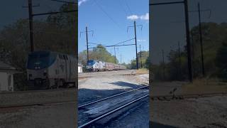 Amtrak Pennsylvanians passing through Leaman Place Junction railfanning [upl. by Coretta]