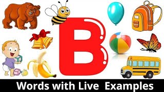 Learn the letter B  bwords phonics initial soundsLearn letter Bwords start with B [upl. by Findley]