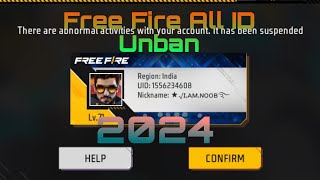 free fire ID Unban kaise kare  how to unban free fire account  free fire account unsuspended 2024 [upl. by Irtemed]