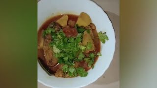 bengali style  aalu kochu diye kaatol macher jhol  tasty fish recipe bengali bengalidish [upl. by Anaujait]