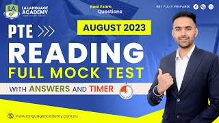 PTE Reading Full Mock Test with Answers  August 2023  Language academy PTE NAATI IELTS Experts [upl. by Arvy]