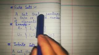 Finite Sets and Infinite Sets  examples of finite and infinite sets [upl. by Sibley863]