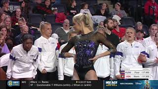 Livvy Dunne First NCAA FX 98 LSU at Georgia 720p60 7675K [upl. by Hsetim]