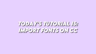 How to import fonts on CapCut [upl. by Eeloj469]