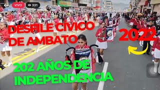 Desfile cívico de Ambato 2022 Por los 202 años de independencia Montubio Aventurero [upl. by Nnaegroeg]