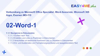 Easy4Meplus  02word1docx  Microsoft Office Specialist  Microsoft Apps [upl. by Oeflein]