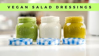 7 EPIC RAW VEGAN SALAD DRESSINGS 😋 fast  easy [upl. by Bianchi]