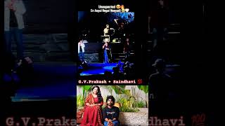 Piraithedum🤍 gvprakash Saindhavi new stageshow malesiya vibe newyear gift love dhanush [upl. by Gautious]