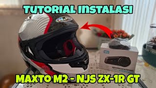 Tutorial Pemasangan Intercom Maxto M2 di Helm NJS ZX1R GT  Vlog 304 [upl. by Euqram]