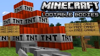 Minecraft Unpleasant Ways To Die with the Lootable Bodies Mod [upl. by Teevens932]