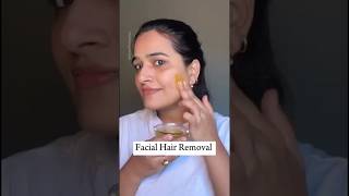 Facial Hair Removal Hack 🤔trending skincare beautytips beautyhacks ytshort skincareroutine [upl. by Bourn468]