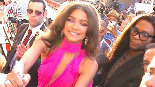 Zendaya Hot Red Carpet Spiderman World Premiere 2017 Spiderman Homecoming Audi CARJAM TV HD [upl. by Rednijar]