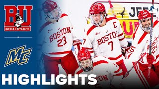 Boston University vs Merrimack  NCAA College Hockey  Highlights  December 02 2023 [upl. by Ettolrahc]