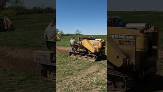 Vermeer t600c trenching waterline [upl. by Mallis]