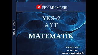 MATEMATİK YKS2 AYT 64102 [upl. by Lorry]