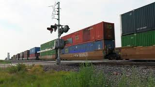 Union Pacific Intermodal train Ogallala Nebraska [upl. by Eselahs]