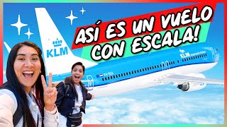 ¡VUELO CON ESCALA PASEAMOS X ÁMSTERDAM PROBANDO KLM ✈️ [upl. by Lakim990]