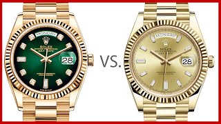 ▶ Which Is Right for YOU Rolex DayDate 36 vs 40 COMPARISON 128238 vs 228238 [upl. by Erasaec]