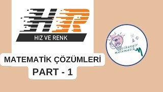 Hız ve Renk Yayınları Denemesi TYT Matematik Çözümleri 2023 PART1 [upl. by Ennaehr320]