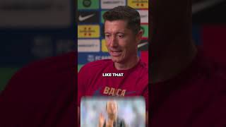 Robert Lewandowski shares his thoughts on modernday No 9s 💥 [upl. by Christoffer694]