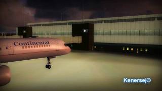 HD  Continental Boeing 757200 crosswind landing at New York KEWR [upl. by Semela]