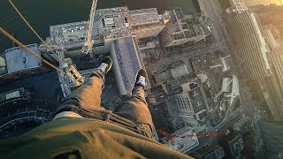 James Kingston Jumps Insane Gap to Hang Off 150mHigh South Bank Tower Crane  On the Edge Ep 2 [upl. by Enilemme619]