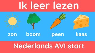 Ik leer lezen Eerste Nederlandse woorden voor kinderen  groep 3  Dutch Vocabulary [upl. by Anol]