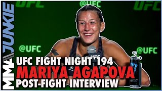 Mariya Agapova unloads on btch Maryna Moroz for sabotage  UFCVegas39 postfight interview [upl. by Ailenroc858]