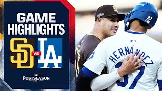 Padres vs Dodgers NLDS Game 2 Highlights 10624  MLB Highlights [upl. by Kwok]