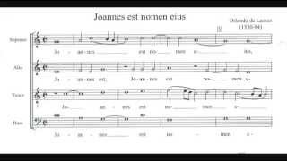 Joannes est nomen eius by Orlando de Lassus all parts mix [upl. by Ettenal168]