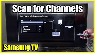 How to Scan for Channels on Samsung TV Auto Program Air Antenna amp Cable [upl. by Guarino513]