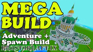 KrustyKrafts Best Spawn MegaBuild 100 Survival Minecraft Bedrock 121 minecraftjustbuild [upl. by Doyle]