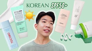 ☀️NEW SPF50 KOREAN Sunscreens Review Hit or Miss textures • Benton Jumiso Heimish Tocobo [upl. by Jess272]