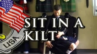 How to Sit in a Kilt  Kilt Rental USA [upl. by Avehs]