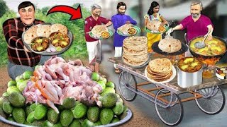 Avocado Chicken Street Food So Expensive Avocado Farm in Forest Hindi Kahaniya Hindi Moral Stories [upl. by Lleirbag]