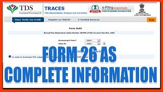 FORM 26AS  How To View Form 26AS of Income Tax [upl. by Naivat460]