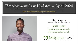 Employment Law Updates from April 2024 [upl. by Sydelle]