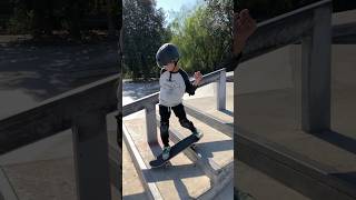 Michael Ripping It Up During His First Skateboard Lesson learntoskate qualityskateboardlessons [upl. by Ydennek454]