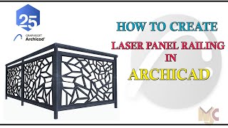 HOW TO CREATE LASER PANEL RAILING railing archicad [upl. by Inasah]