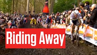 Mathieu Van Der Poel Wins 4th Straight In Gavere [upl. by Aiksas475]