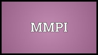 MMPI Meaning [upl. by Gentilis]