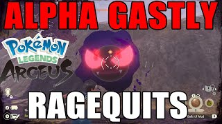 Alpha Gastly ragequits  Legends Arceus [upl. by Ainafetse]