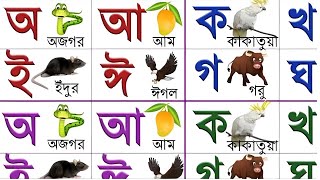 বাংলা বর্ণমালা শিখি  bangla bornomala  Bangali Alphabet [upl. by Nedla]