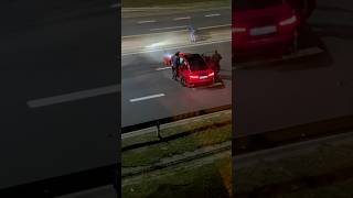 Wypadek po KSW Gliwice 🤯 viral shorts goviral ksw audi crash cars fun drift drifting [upl. by Arlan]