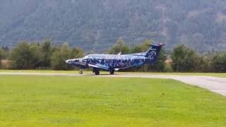 Pilatus PC12 NG quotHans Erniquot Short Field TakeoffLandingLow Pass [upl. by Sloane]