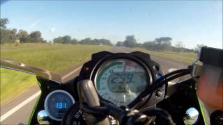 2009 Kawasaki ZX10R  320 Kmh GPS Gato 05 [upl. by Yance]