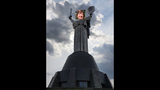 Moms visit to Kyiv  Motherland Statue  4K [upl. by Alahcim]